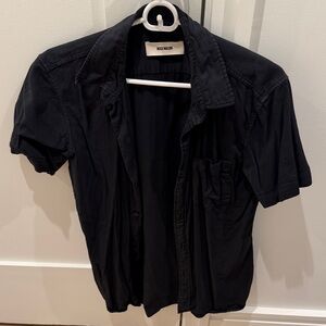 Buck Mason Black Short Sleeve button down Shirt